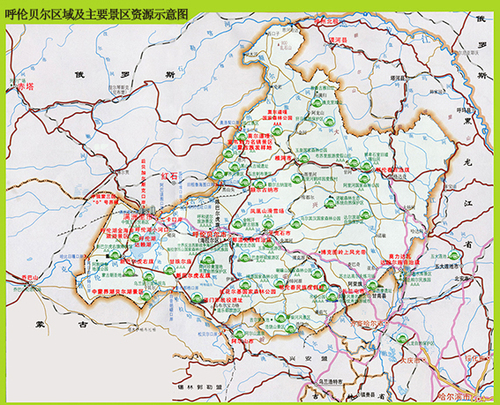 呼伦贝尔地图公路图片